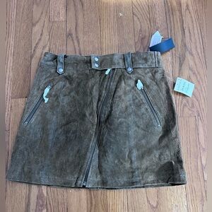 Blank NYC Brown Suede Mini Skirt NWT